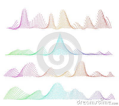 Vector Sound equalizer, colorful musical concept. Audio wave digital design waveform Vector Illustration