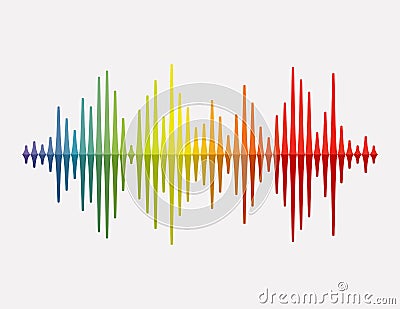 Vector Sound Wave. Colorful sound waves for party, DJ, pub, clubs, discos. Audio equalizer technology. Vector Vector Illustration