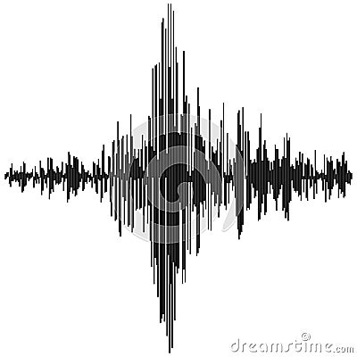 Vector sound waves. Audio equalizer technology, pulse musical Vector Illustration