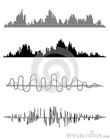 Vector sound waves Vector Illustration