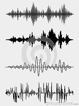 Vector sound waves Vector Illustration