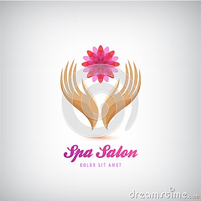 Vector spa, beauty salon, cosmetics, massage logo. Vector Illustration