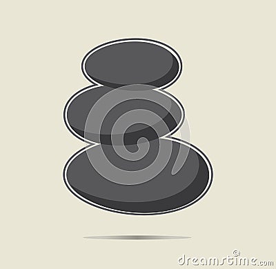 Vector spa stones icon. Vector Illustration