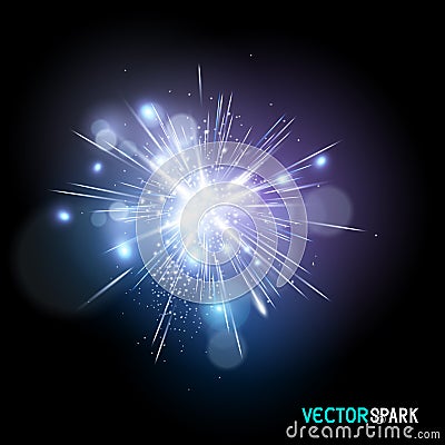 Vector Spark Effect Vector Illustration