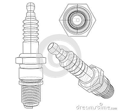 Vector spark plug concept Vector Illustration