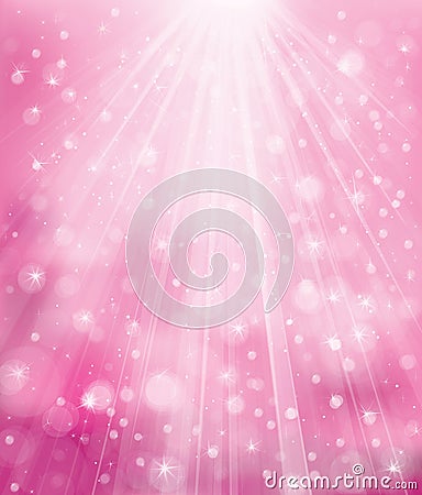 Vector sparkle pink background. Vector Illustration