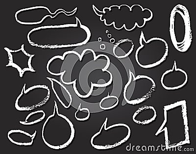 Vector Speech Bubbles Doodles on Notepaper Vector Illustration