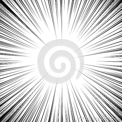 Vector radial speed cartoon. motion line background Vector Illustration