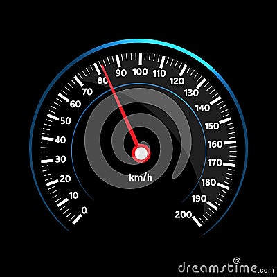 Vector speedometer design Vector Illustration