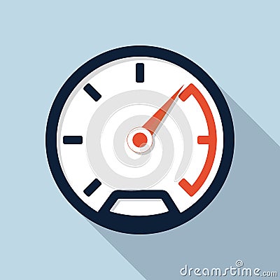 Vector speedometer illustration Vector Illustration