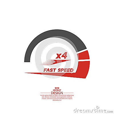 Vector speedometer scale Vector Illustration
