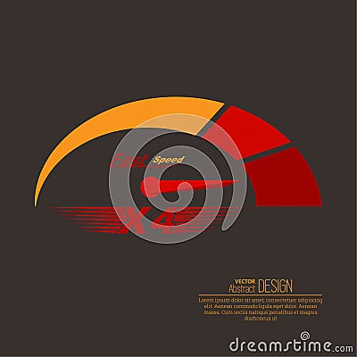 Vector speedometer scale Vector Illustration