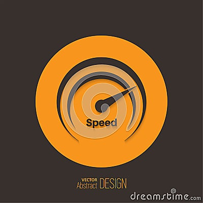 Vector speedometer scale Vector Illustration