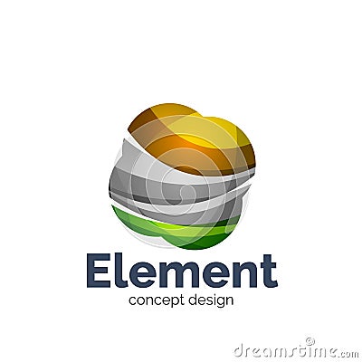 Vector sphere abstract logo template Vector Illustration