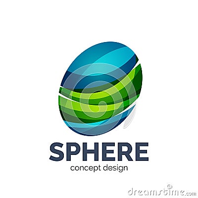 Vector sphere abstract logo template Vector Illustration