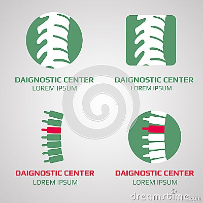 Vector spine diagnostic center logo Vector Illustration