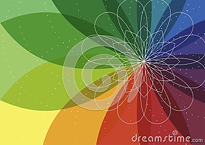 Vector spirograph flower illustration background Vector Illustration