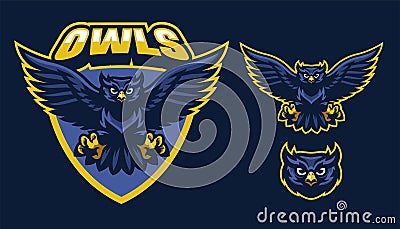 Sport style of owl mascot Vector Illustration