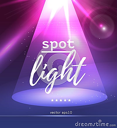 Vector spot light illustration. Vector Illustration