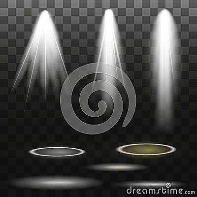 Vector Spotlights. Scene. Light Effects. Vector Illustration