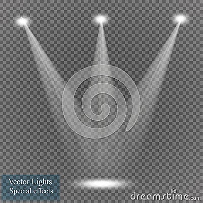 Vector Spotlights. Scene. Light Effects. Vector Illustration