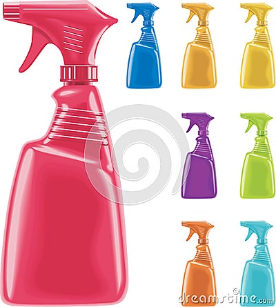 Vector sprayer bottles Vector Illustration