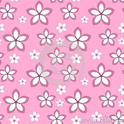 Vector spring flower sakura seamless pattern Vector Illustration