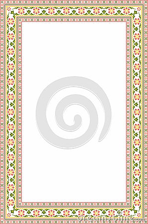 Vector square colorful Indian national ornament. Vector Illustration