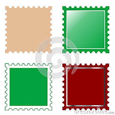 Vector square postage stamp Vector Illustration