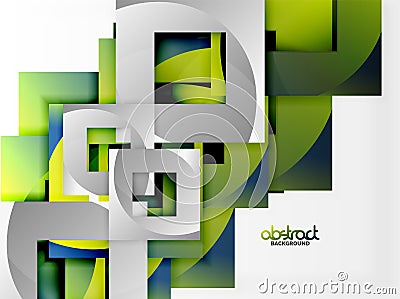 Vector square template background Vector Illustration