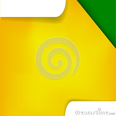 vector square yellow geen white square blank template background Vector Illustration