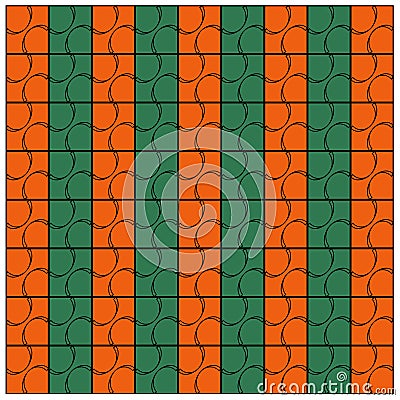 Vector and squares are merged to create an creative unique pattern. Vector Illustration