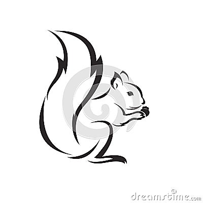 Vector of squirrel design on white background. Easy editable layered vector illustration. Wild Animals Vector Illustration