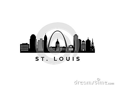 Vector St.Louis skyline. T Vector Illustration