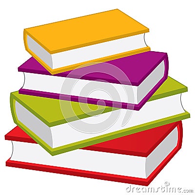 Vector Stack of Books. Vector Pile of Books Vector Illustration