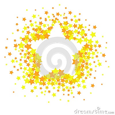 Vector star confetti splash isolated on white background. Pattern with small stars. Modern Creative Pattern. Vector Illustration