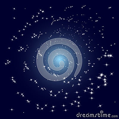 Vector stars spiral galaxy Vector Illustration