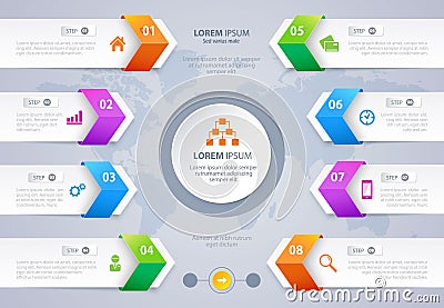 Vector steps option arrow banners Infographic design. Eps 10. Vector Illustration