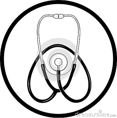 Vector stethoscope icon Stock Photo