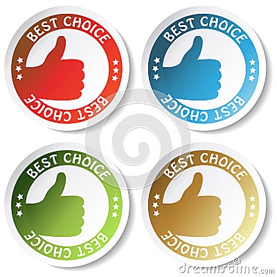 Vector sticker - best choice Vector Illustration