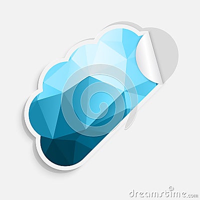Vector stickers cloud. Vector Illustration
