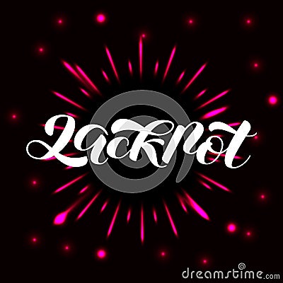 Vector stock illustration. Jackpot lettering for banner Cartoon Illustration