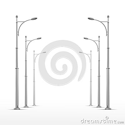 Vector Street Lamp Isolated on White Background Vector Illustration