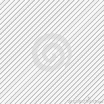 Vector stripes seamless pattern. Thin diagonal lines, 45 degrees inclination. Vector Illustration