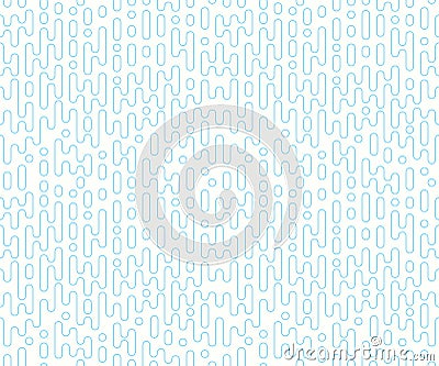 Vector stroke repeatable concept of halftone lines, round shapes empty. Seamless abstract stripes not filled, monochrome overlay Vector Illustration