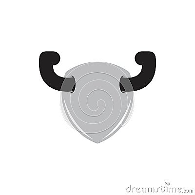Vector of strong shield doodle design Vector Illustration