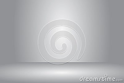 Vector studio room grey gradient background well use for present product. Vector Illustration