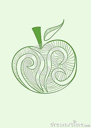 Vector stylized apple Vector Illustration