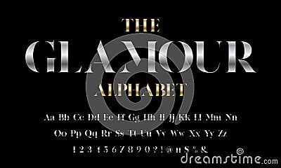 Glamour font Vector Illustration