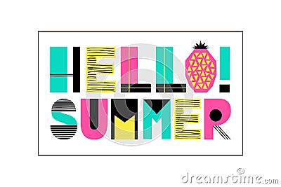 Vector summer lettering Vector Illustration